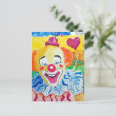 Lachen Larry die Clown-Postkarte Postkarte (Stehend Vorderseite)