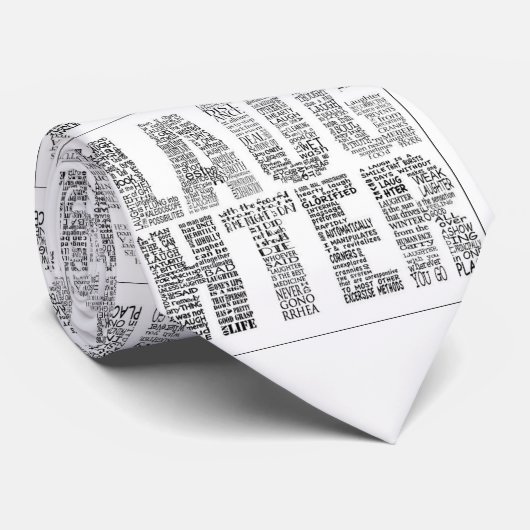 Lachen, Leben, Liebe, Funny Krawatte (Gerollt)