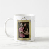 Lachen, Liebe, für immer ein paarwallisches Foto Kaffeetasse (Links)