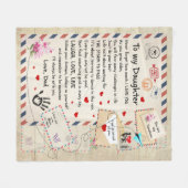 Lachen, Liebe, Leben für Tochter - Liebe Vater Fleecedecke (Vorderseite (Horizontal))