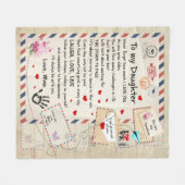 Lachen, Liebe, Leben für Tochter - Mama der Liebe Fleecedecke (Vorderseite (Horizontal))