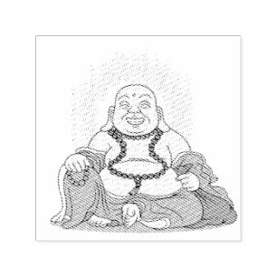 Lachen Maitreya Buddha selbst-färbende Briefmarke Permastempel