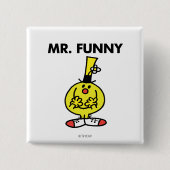 Lachen mit Blume Button (Vorderseite)