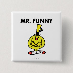 Lachen mit Blume Button