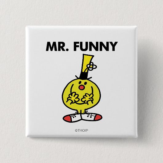 Lachen mit Blume Button (Vorderseite)