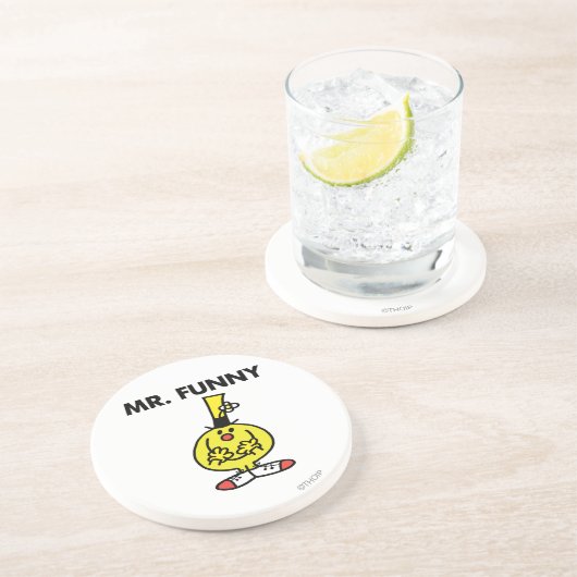 Lachen mit Blume Getränkeuntersetzer (Seite)