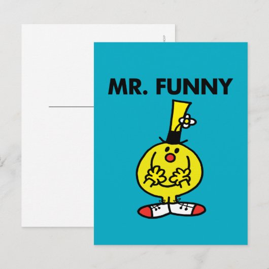 Lachen mit Blume Postkarte (Vorne/Hinten)