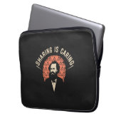 Lachen mit Karl Marx Memes - Sharing ist Gekümmert Laptopschutzhülle (Vorderseite Links)
