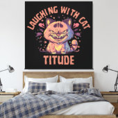 Lachen mit Katzenhöhe Leinwanddruck (Insitu (Schlafzimmer))