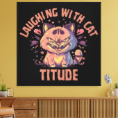 Lachen mit Katzenhöhe Leinwanddruck (Insitu (Wohnzimmer))