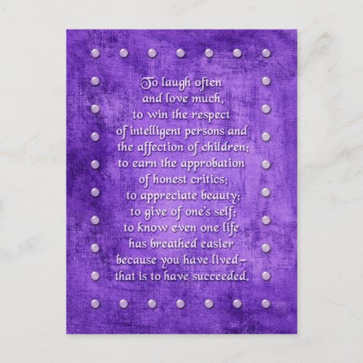 Lachen oft, Liebe viel... Postcard. Postkarte (Vorderseite)