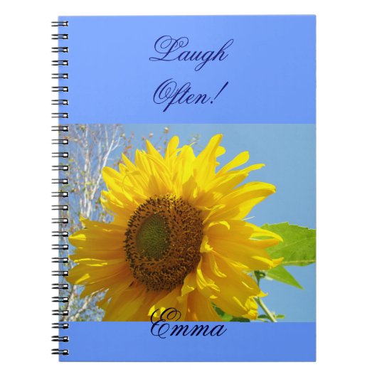 Lachen Oft! Notizbücher Eigene Sonnenblume (Vorderseite)