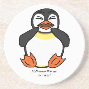 Lachen Pinguin, MeWarriorFrau auf Twitch Getränkeuntersetzer