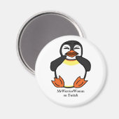 Lachen Pinguin, MeWarriorFrau auf Twitch Magnet (Vorderseite/Rückseite)