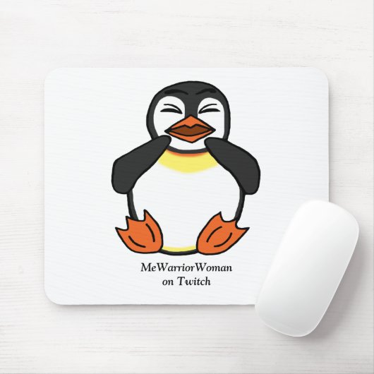 Lachen Pinguin, MeWarriorFrau auf Twitch Mousepad (Mit Mouse)