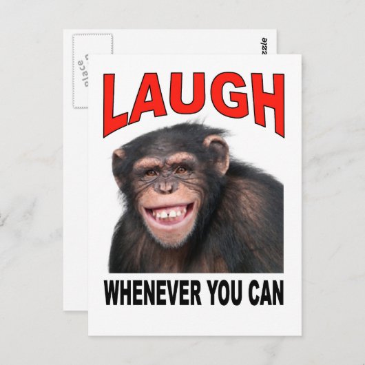 lachen postkarte (Vorne/Hinten)
