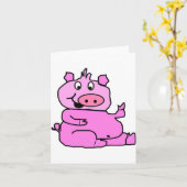 Lachen Schweine-Mitteilungskarten Karte (Gelbe Blume)