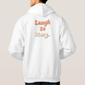 "Lachen sei fröhlich." Hoodie (Rückseite)