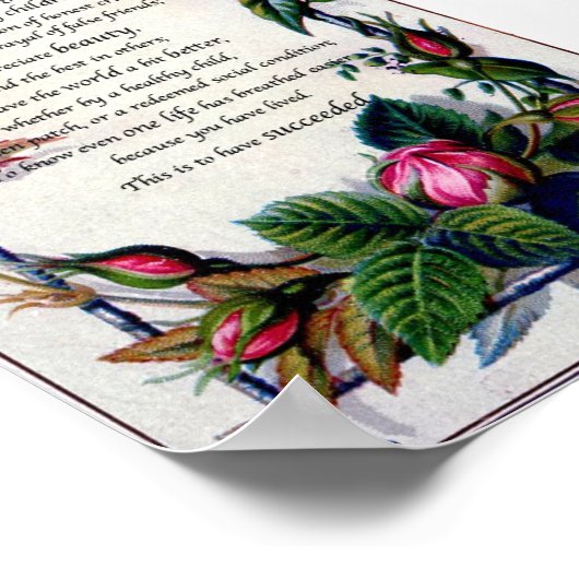 "lachen Sie oft" Emeerson Poster oder drucken (Ecke)