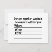 Lachen Skeleton Frau in Red Bonnet Einladung (Rückseite)