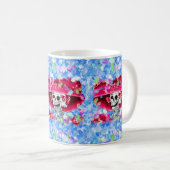 Lachen Skeleton Frau in Red Bonnet Kaffeetasse (VorderseiteRechts)
