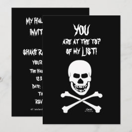 Lachen Skull Beängstigend Funny Halloween Party Einladung