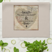 Lachen, so sehr du das Sprichwort atmest Geschirrtuch (Gefaltet)