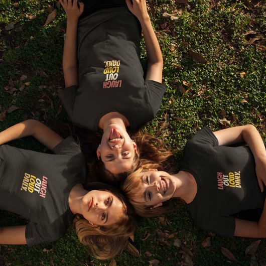 Lachen täglich laut Tri-Blend shirt