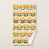Lachen Tränen weinen von Joy Emoji Badhandtuch Set (Handtuch)