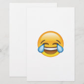 Lachen Tränen weinen von Joy Emoji Briefpapier (Vorne/Hinten)