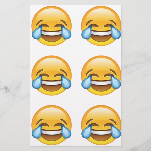 Lachen Tränen weinen von Joy Emoji Briefpapier (Vorderseite)