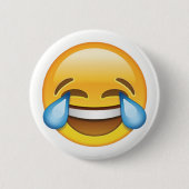 Lachen Tränen weinen von Joy Emoji Button (Vorderseite)