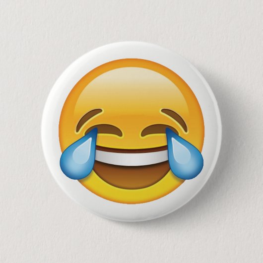 Lachen Tränen weinen von Joy Emoji Button (Vorderseite)