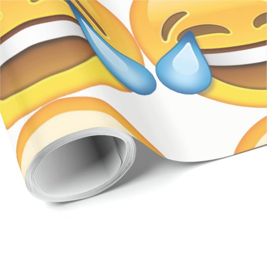Lachen Tränen weinen von Joy Emoji Geschenkpapier (Rolleneckpunkt)