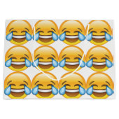 Lachen Tränen weinen von Joy Emoji Große Geschenktüte (Vorderseite)