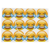 Lachen Tränen weinen von Joy Emoji Große Geschenktüte (Rückseite)