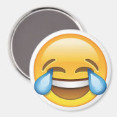 Lachen Tränen weinen von Joy Emoji Magnet (Vorderseite/Rückseite)