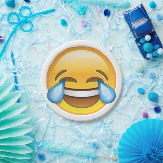 Lachen Tränen weinen von Joy Emoji Pappteller (Party)