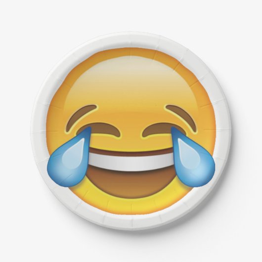 Lachen Tränen weinen von Joy Emoji Pappteller (Vorderseite)
