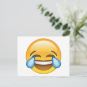 Lachen Tränen weinen von Joy Emoji Postkarte (Stehend Vorderseite)