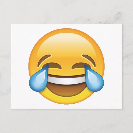 Lachen Tränen weinen von Joy Emoji Postkarte (Vorderseite)