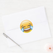 Lachen Tränen weinen von Joy Emoji Runder Aufkleber (Umschlag)