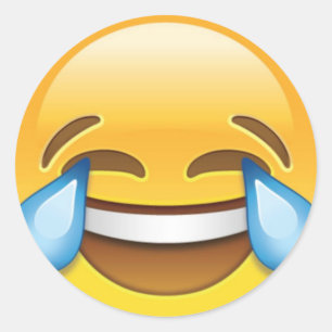 Lachen Tränen weinen von Joy Emoji Runder Aufkleber