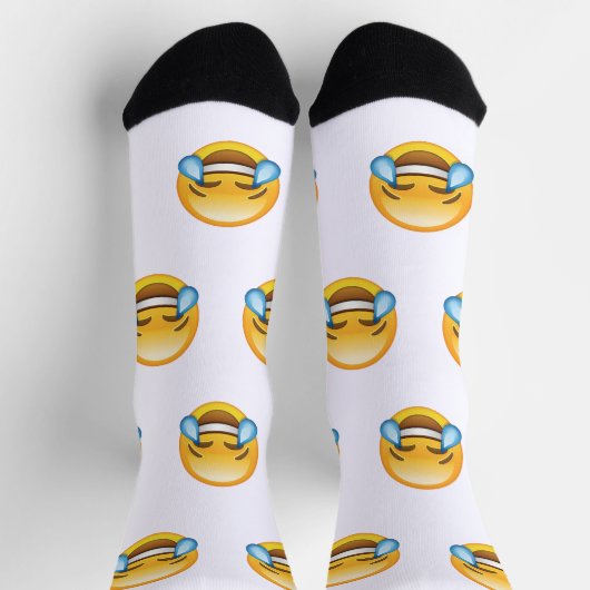 Lachen Tränen weinen von Joy Emoji Socken (Oben)