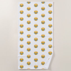 Lachen Tränen weinen von Joy Emoji Strandtuch