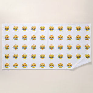 Lachen Tränen weinen von Joy Emoji Strandtuch