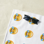 Lachen Tränen weinen von Joy Emoji Strandtuch (Beispiel)