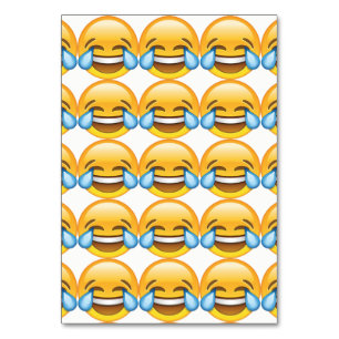 Lachen Tränen weinen von Joy Emoji Tischnummer