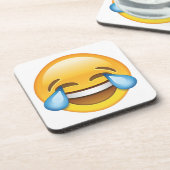 Lachen Tränen weinen von Joy Emoji Untersetzer (Linke Seite)