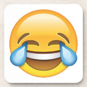 Lachen Tränen weinen von Joy Emoji Untersetzer (Vorderseite)